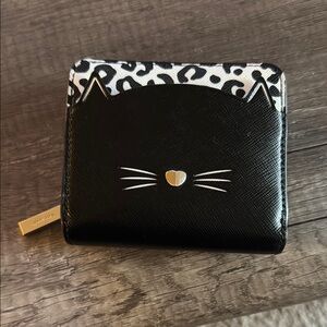 Kate Spade Meow Cat Small Zip Around Wallet